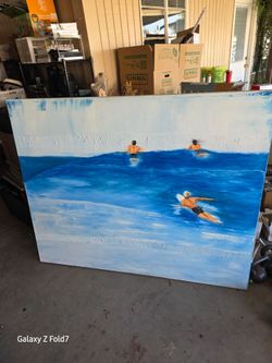 Surf paiting and photography of Italian beach life