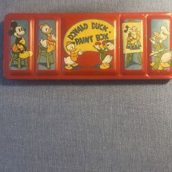 Classic Vintage 1950s Walt Disney with the Transogram Company Tin Litho Watercolor Paint Box: