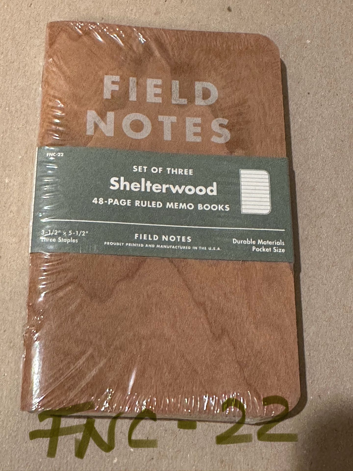 Field Notes Shelterwood FNC-22 Limited Edition - New Sealed Spring 2014 