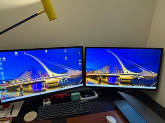 Two 32 Inch UltraFine™ 4K UHD HDR10 Monitor with Built-In Speakers