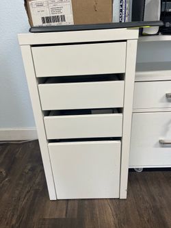White Four Drawer Cabinet