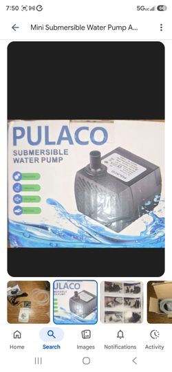 95GPH 5W Mini Water Pump with 3.3 ft Tubing Submersible Pump for Aquarium Fish Tank, Indoor and outdoor fountain, Pet fountain, Long service life