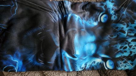 Large Blue Leopard Hoodie 
