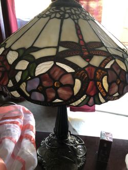 Lamp “color glass” excellent condition