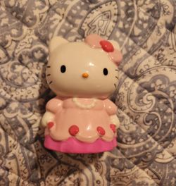 Rare 1998 Sanrio Hello Kitty Princess Small Ceramic Coin Money Bank 4" Tall NEW 