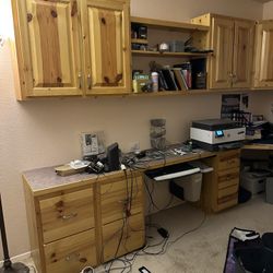 Solid Pine Cabinets & Countertop