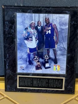 Lakers Kobe Magic Shaq Plaque