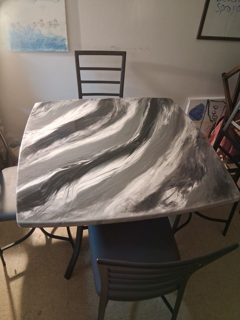 5pc Glam Dining Table Set