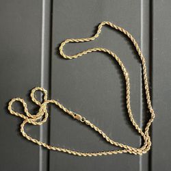Rope chain necklace 10k gold