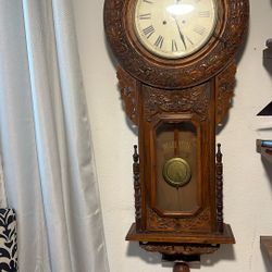 Antique Regulator Clock 