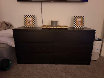 IKEA Malm 6-Drawer Double Dresser Black