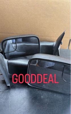 #17 Fit 02-09 Dodge Ram Black Power Heated  Towing Mirror Pair Left Right