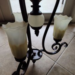 Bronzed Iron Dinnette 3 bulb fixture