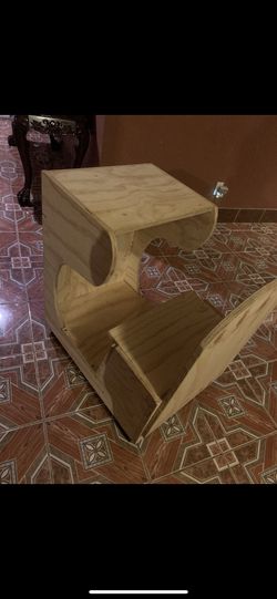 Desk with seat attached