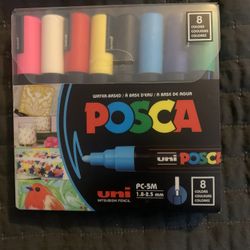 POSCA Paint Markers, Medium Tip PC-5M Pack Of 8