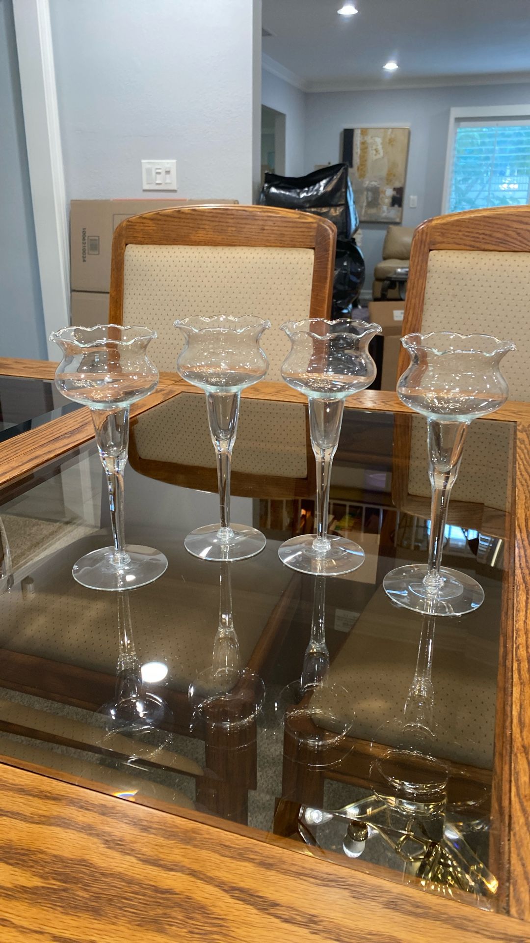 4 Princess House Candle Holders