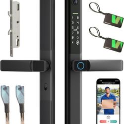 Sliding Door Smart Lock with Handle Keyless Entry Sliding Door Lock