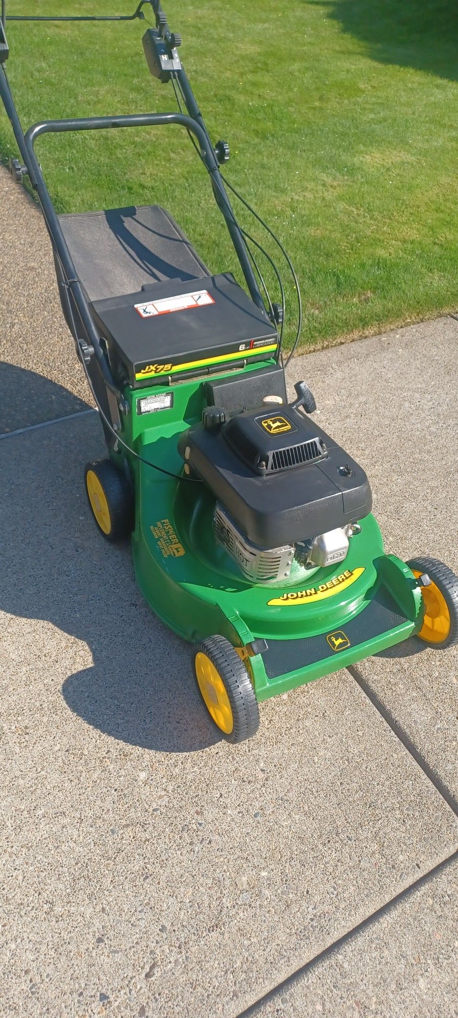 Mint Condition John Deere Jx75 Self-propelled Lawn Mower With Kawasaki Engine