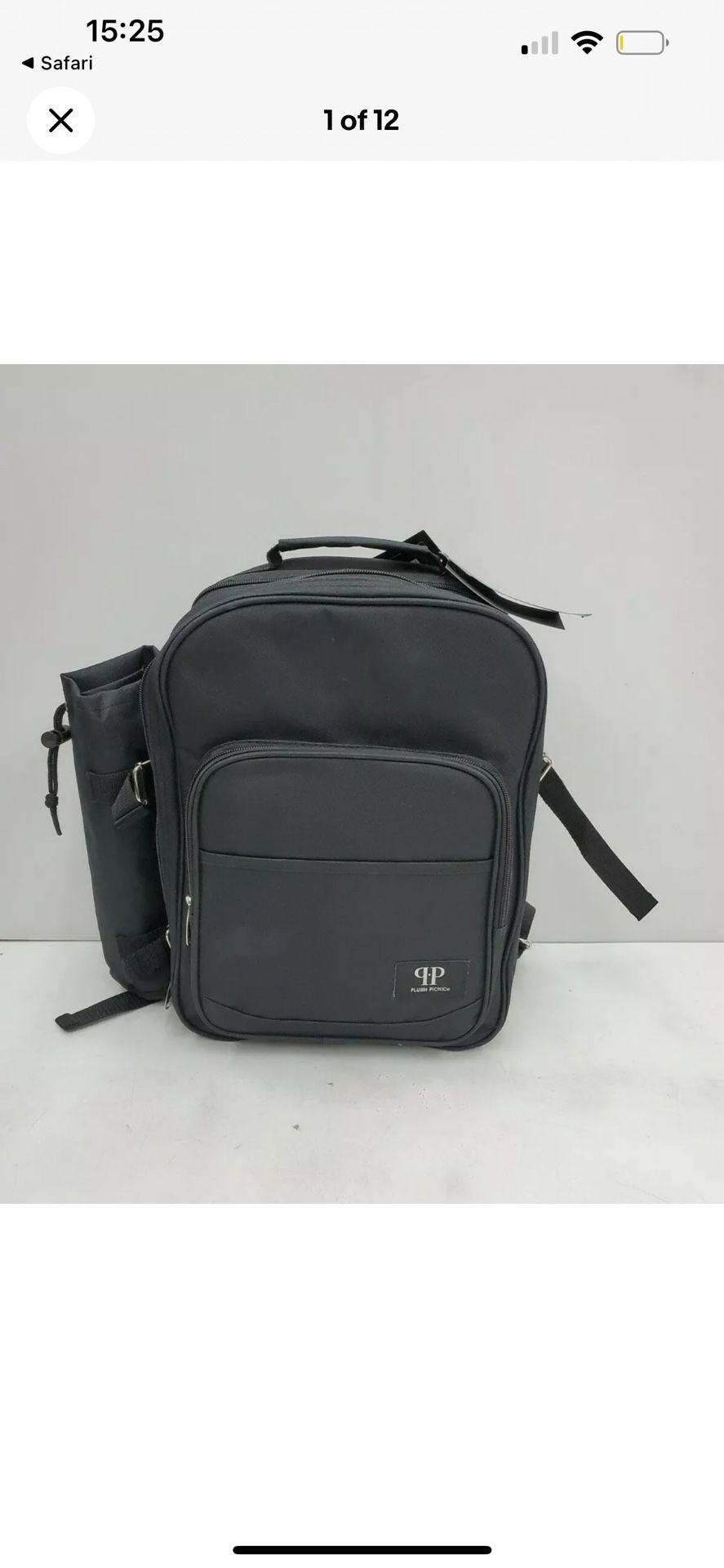 Plush Picnic - 2 Person Picnic Backpack / Picnic Basket with Cooler Compartment