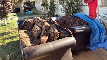 2 sturdy brown  good couches