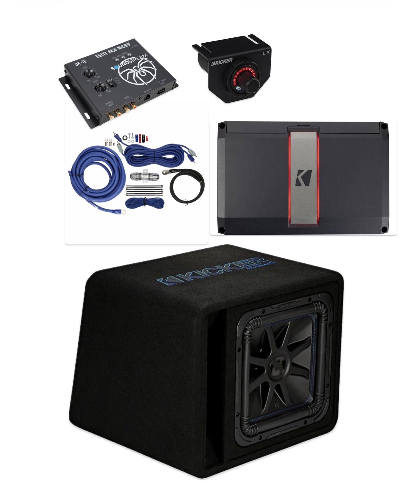 NEW BASS PACKAGE KICKER AUDIO INSTALLED