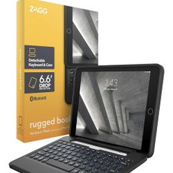 ZAGG Rugged Book iPad Case with Detachable Magnetic-Hinged Keyboard for iPad Air 3, iPad Pro 10.5" & 10.2" (9th Gen), Multi-Device Bluetooth, Apple Pe
