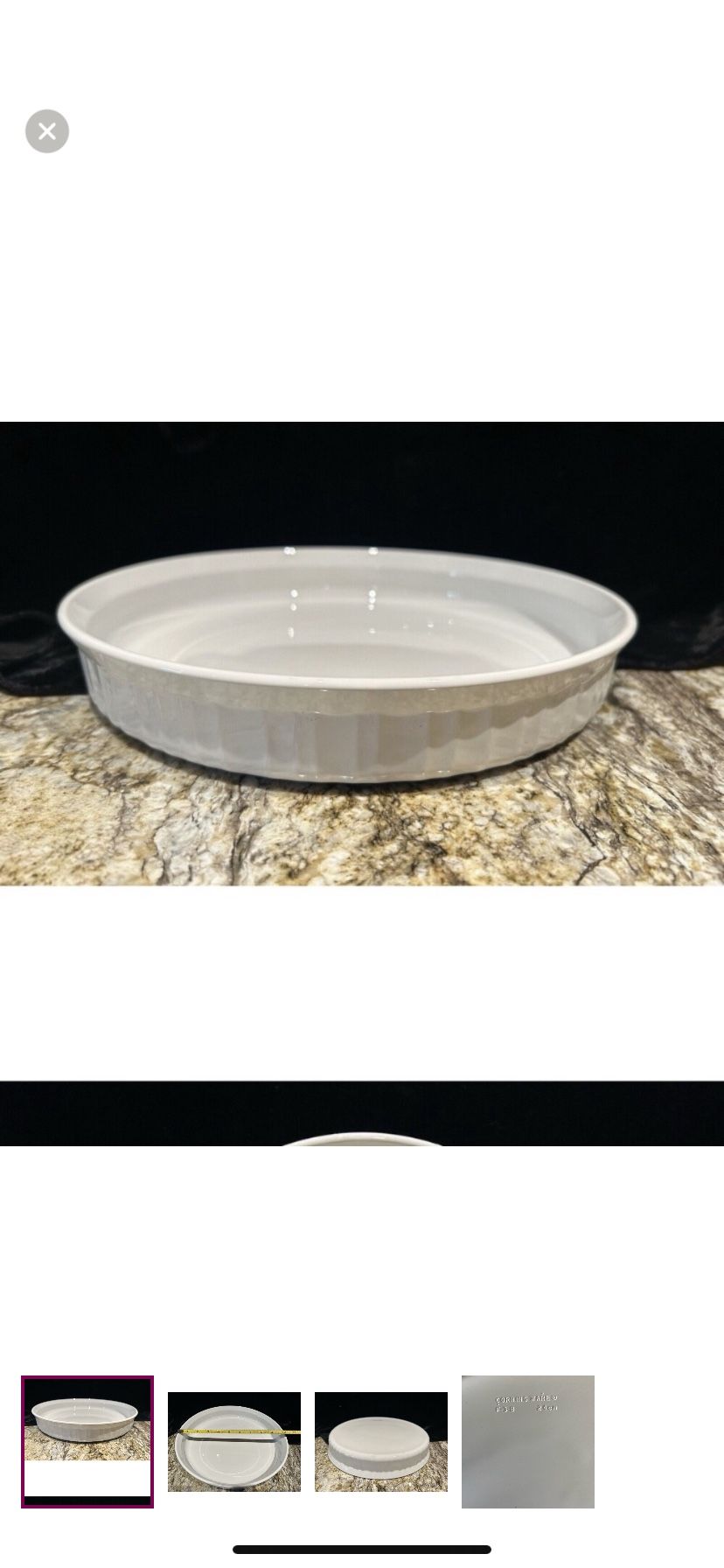 Corningware French White 10” Dish