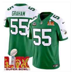 PHILADELPHIA EAGLES BRANDON GRAHAM SUPER BOWL JERSEY