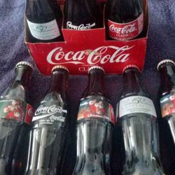 9 Vintage Coca-Cola Collector Bottles 