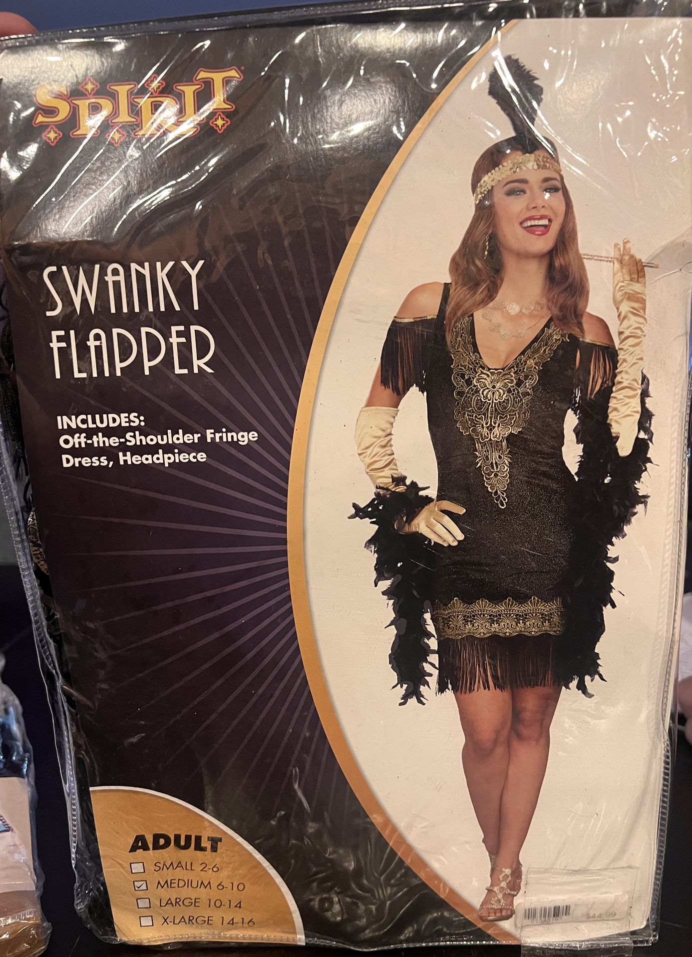 Swanky Flapper Costume, Size medium
