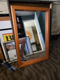 Teak Mirror.