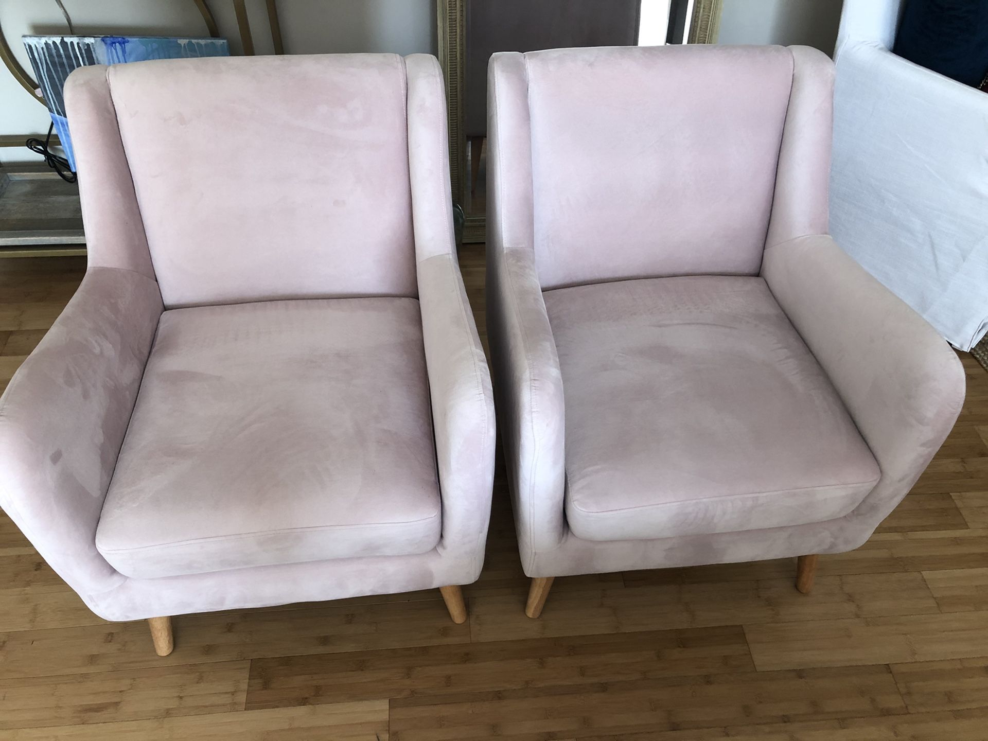 Armchairs (Blush Velvet)