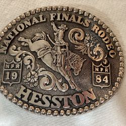 Heston 1984 National Finals Rodeo Belt Buckle
