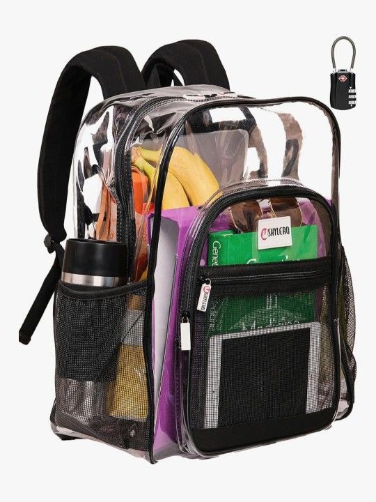 Clear Backpack With Lock
