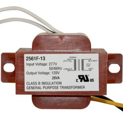277V-IN 120V-OUT STEP-DOWN TRANSFORMER 26W MAX