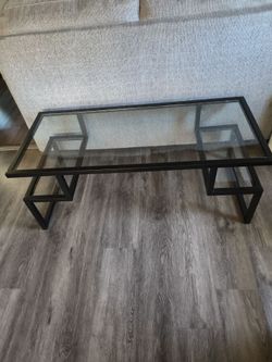 Glass coffee table