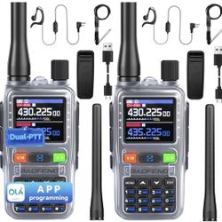 Baofeng UV5RMINI 2 Pack Transparent Two Way Radio  Dual PTT 999CH