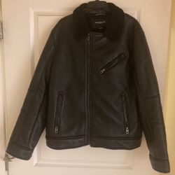 Xl Mens Black Jacket with fur