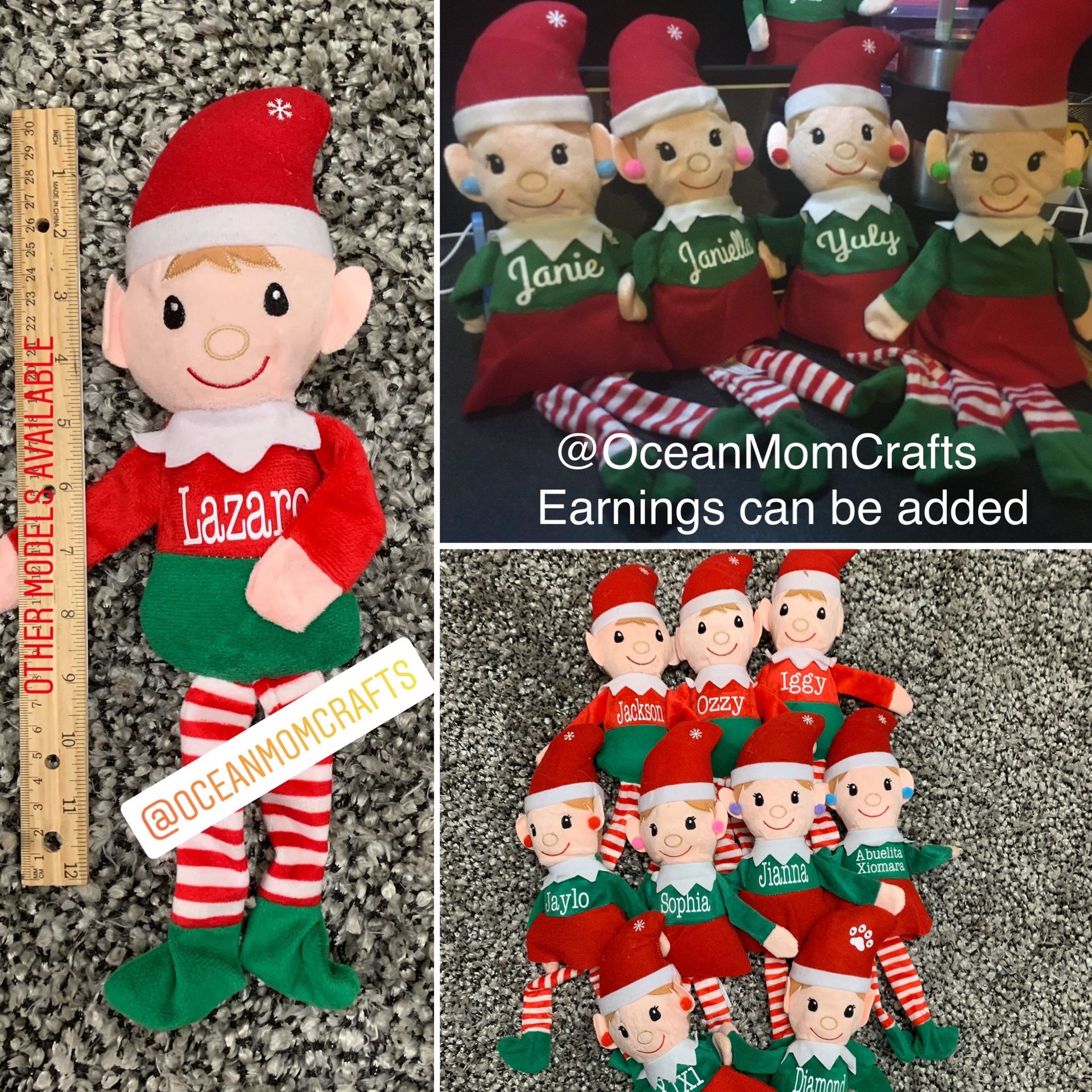 Personalized Christmas elf elves