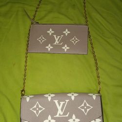 Louis Vuitton Grey Monogram Chain Bag