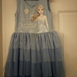 Girls Frozen Elsa Dress Size 7/8