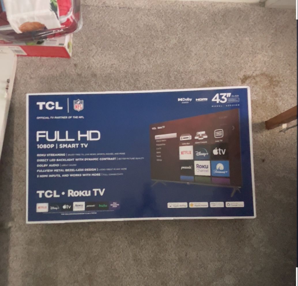 43 Inch Tv NEVER OPENED/NEVER USED