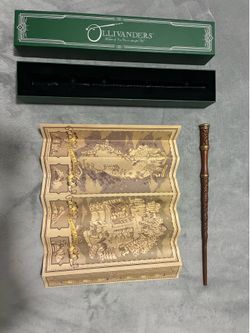 Brand New Universal Studios Interactive Wand + Spell Map - Skip the Park Lines!