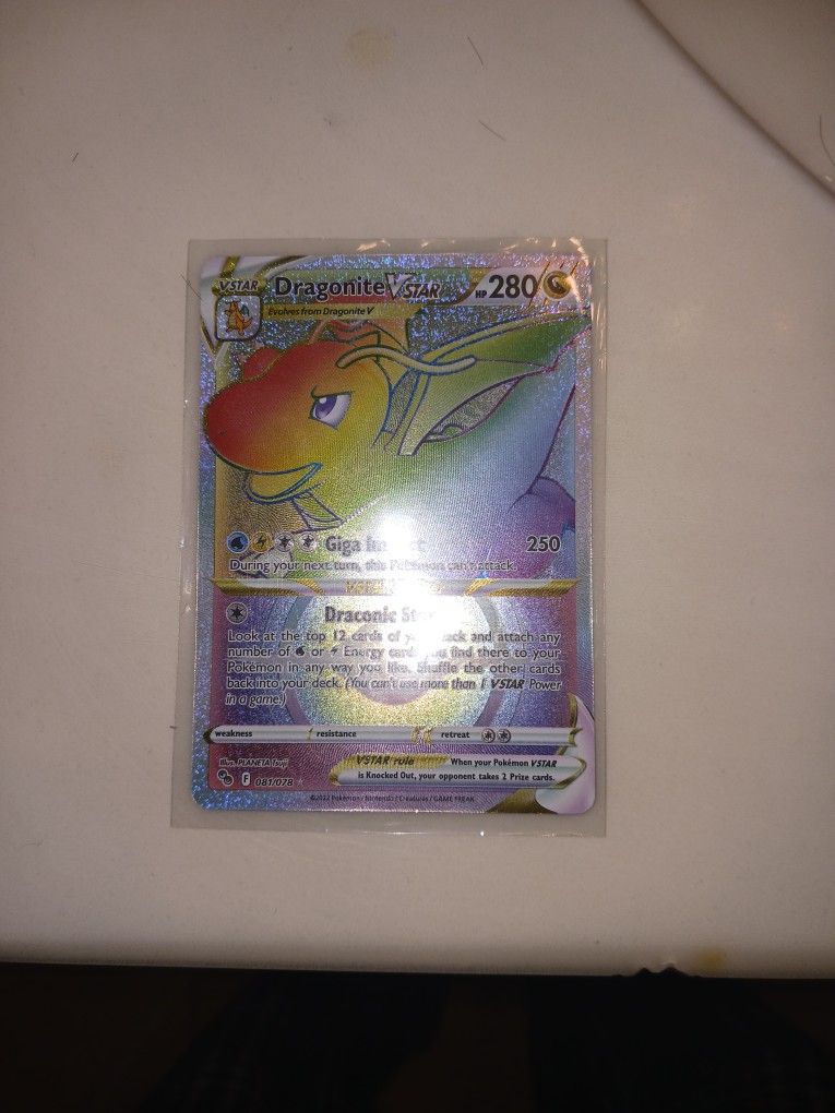 Dragonite Vstar Rainbow Pokèmon Card
