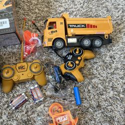 Remote Control Excavator and Dump Truck Toy Set -