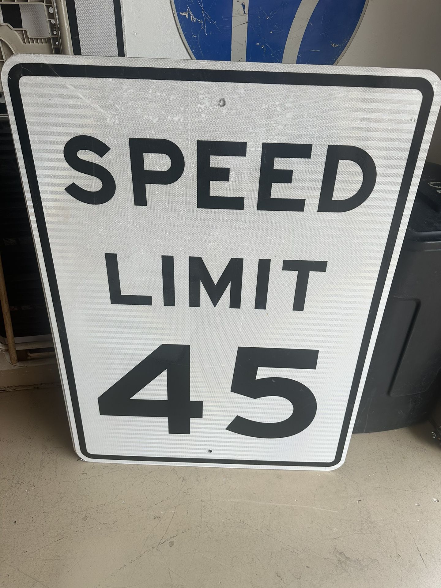 Speed Limit Highway 45 Mile Metal Sign