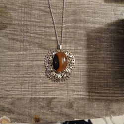Vintage Montana Agate Necklace 