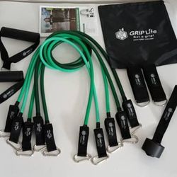 NEW Hypoallergenic Home Gym Resistance Bands Indoor Fitness Set (Stackable 150 lbs set) 