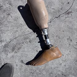 Prosthetic left leg