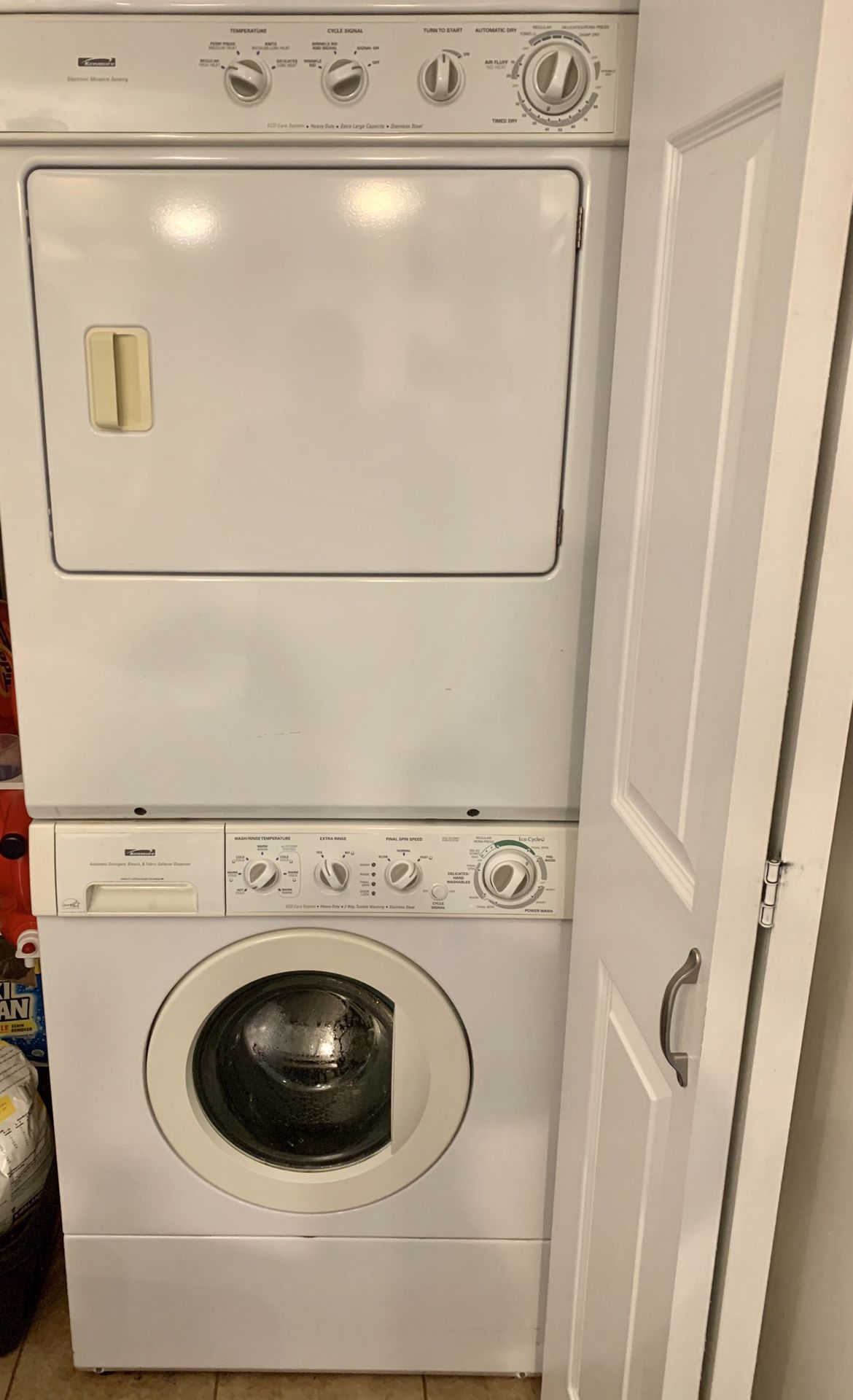 Kenmore stackable washer and dryer